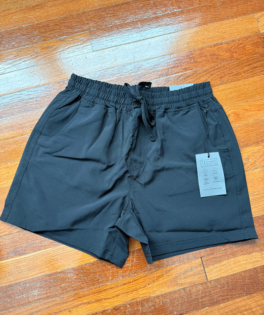 Black Wrinkle Resistant Shorts