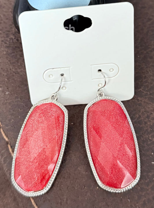 Red & Silver Earrings