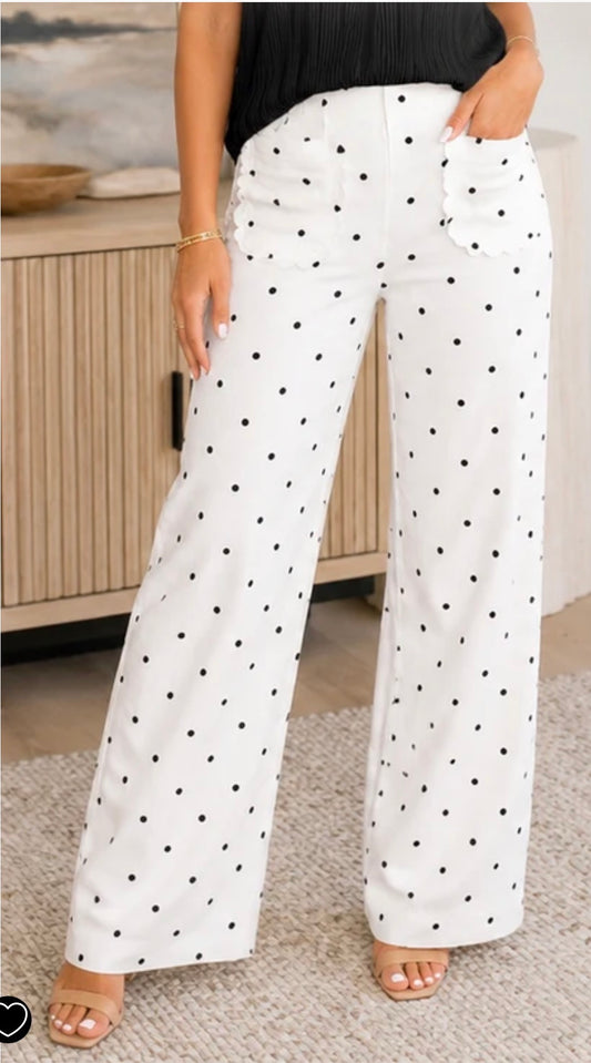 Black & White Polka Dot Pants
