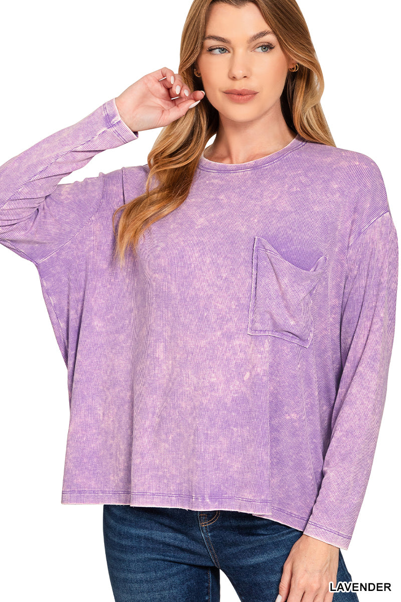 Lavender Ribbed Top