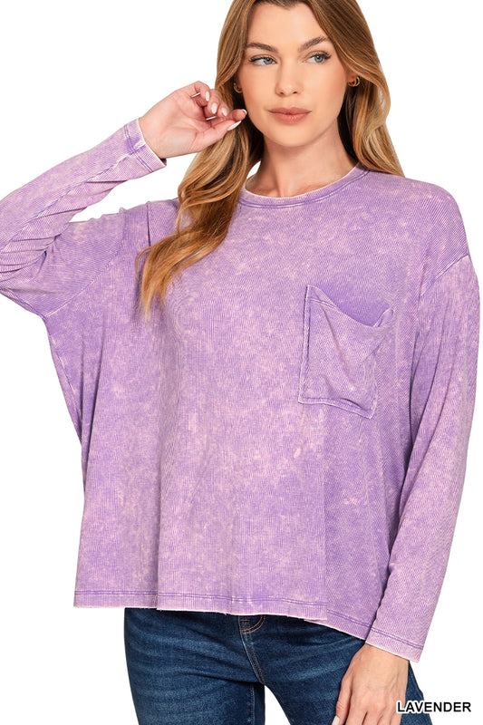Lavender Ribbed Top