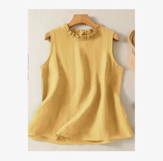 Yellow Linen Tank
