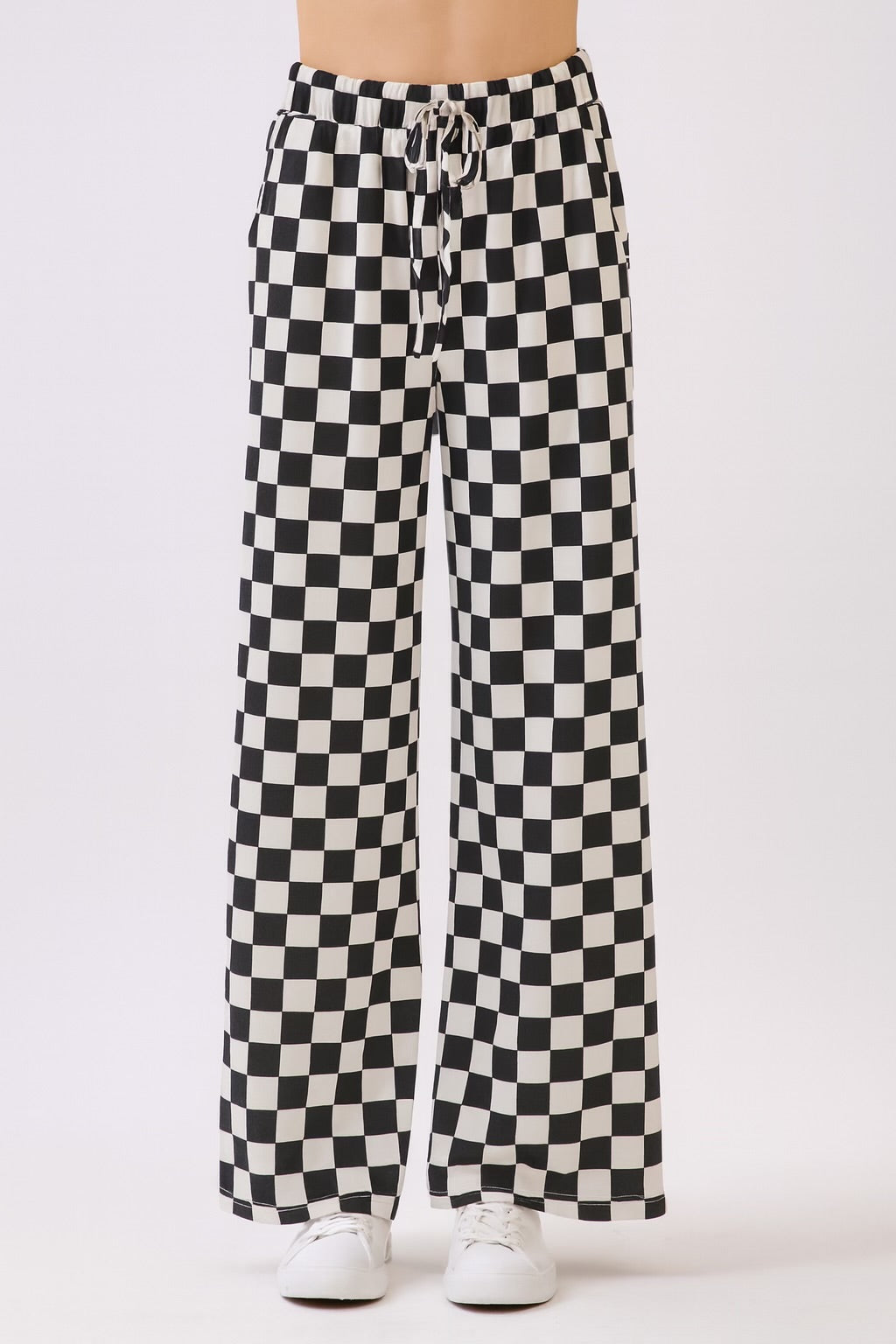 Black Checkered Pants