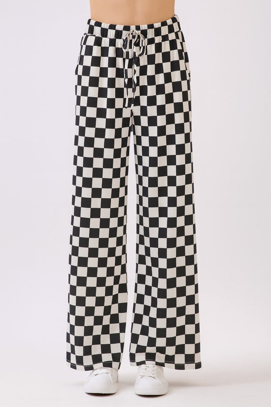 Black Checkered Pants