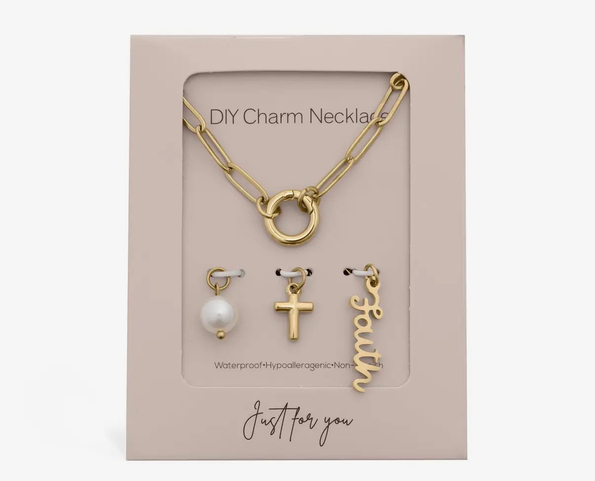 Faith Charm Necklace Set