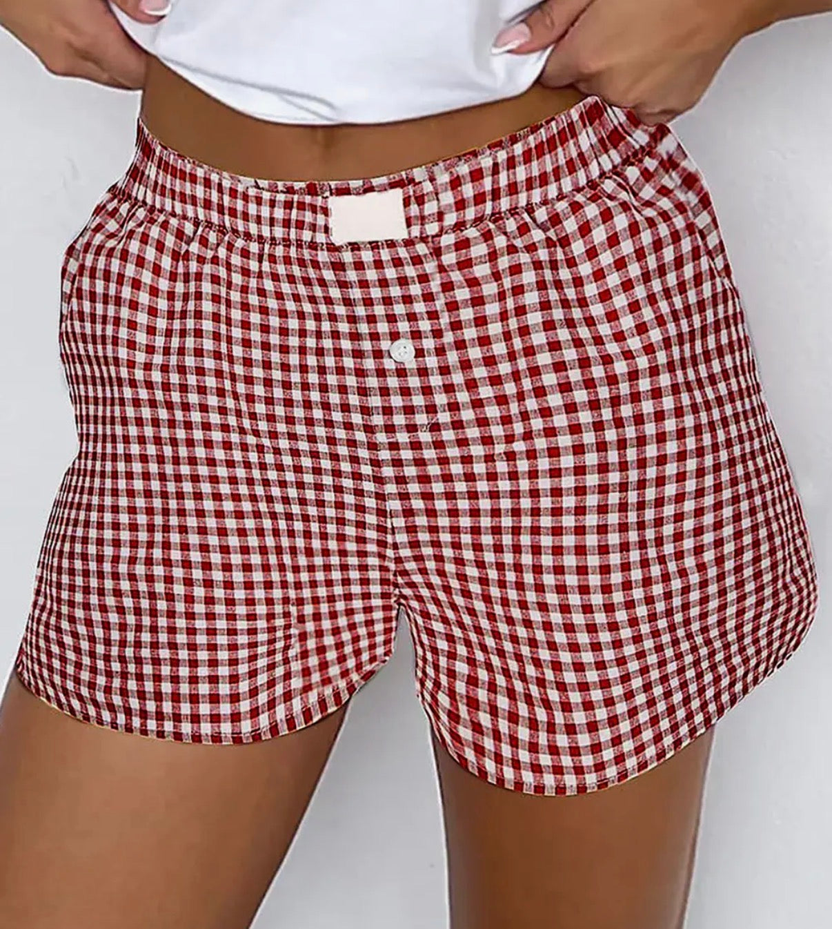 Red Gingham Shorts