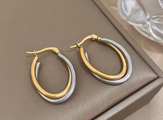 Gold & Silver Hoops