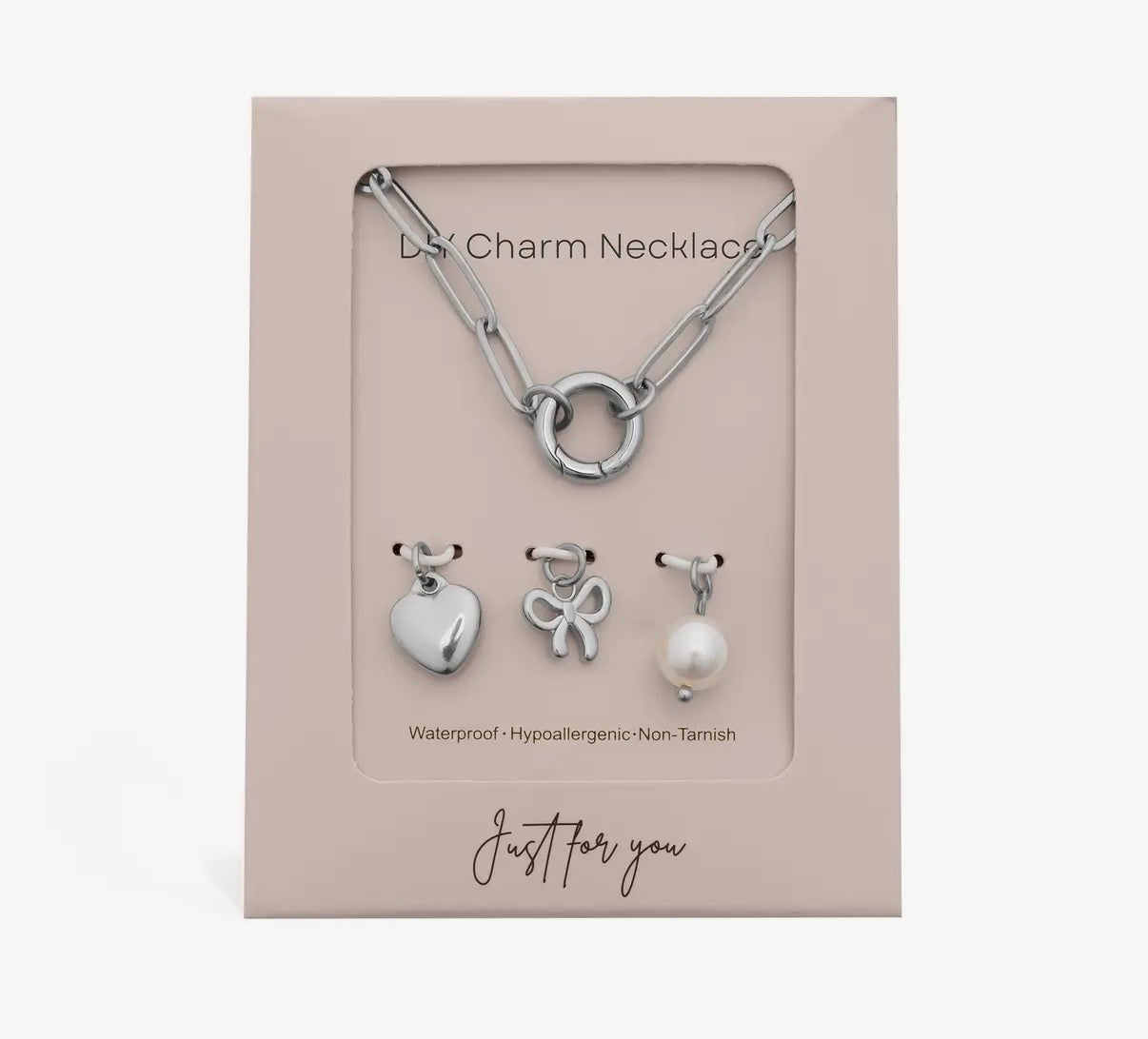 Bow Charm Necklace Set
