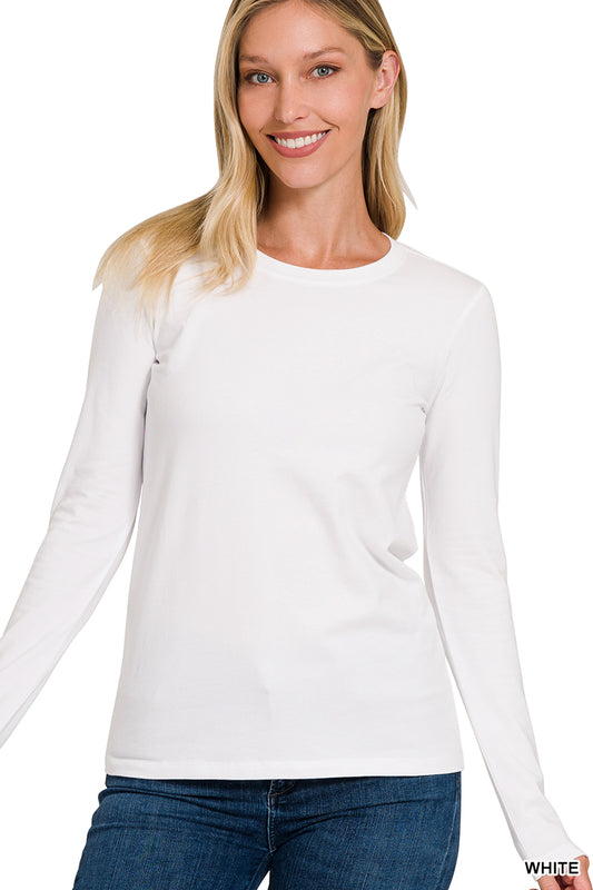 White Long Sleeve Top