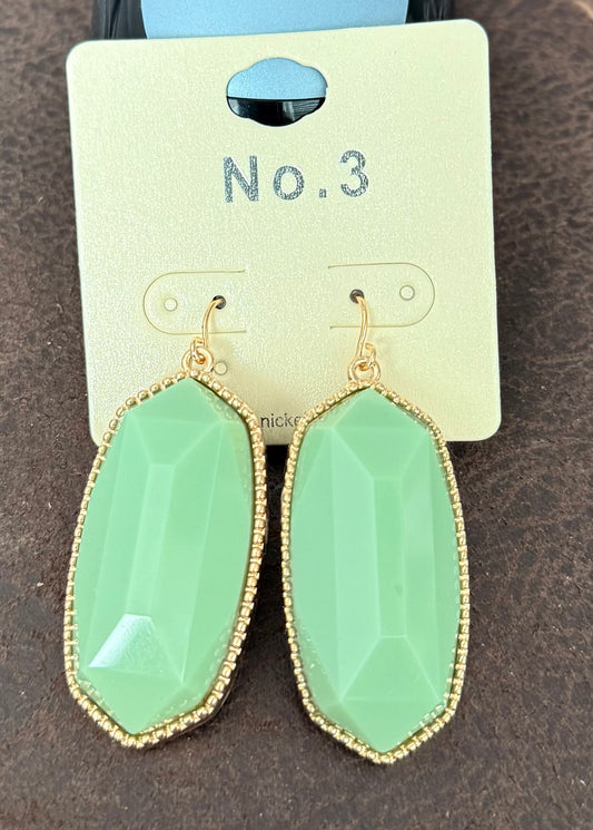 Mint & Gold Earrings