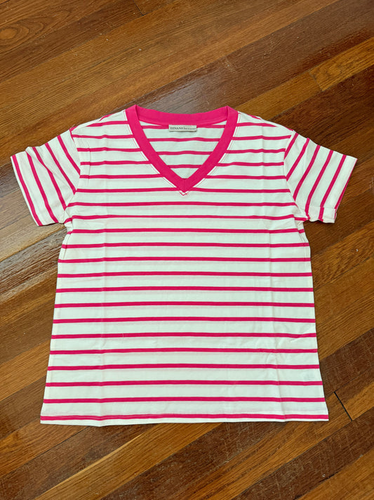 Striped V-Neck Tee